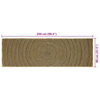 Produktbild för Områdesmattor Svart 80 x 250 cm Jute