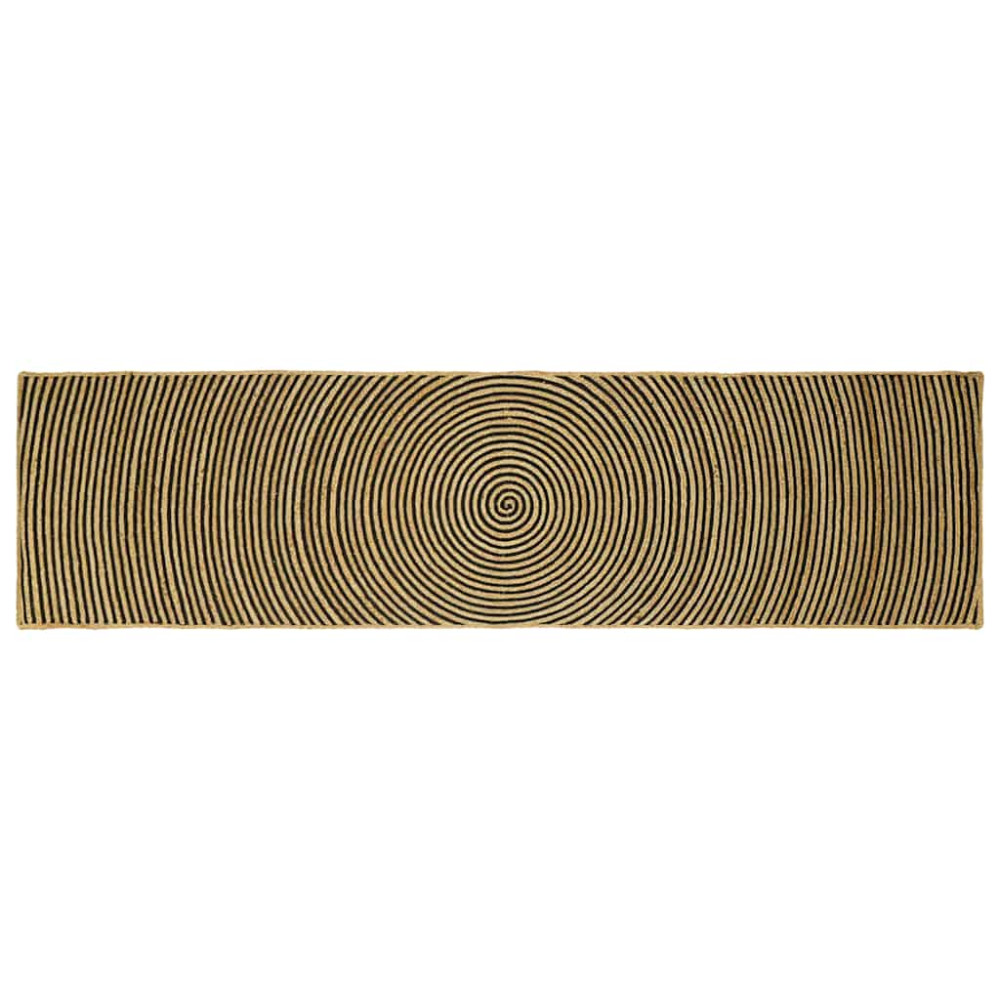 Produktbild för Områdesmattor Svart 80 x 300 cm Jute