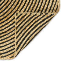 Produktbild för Områdesmattor Svart 80 x 300 cm Jute