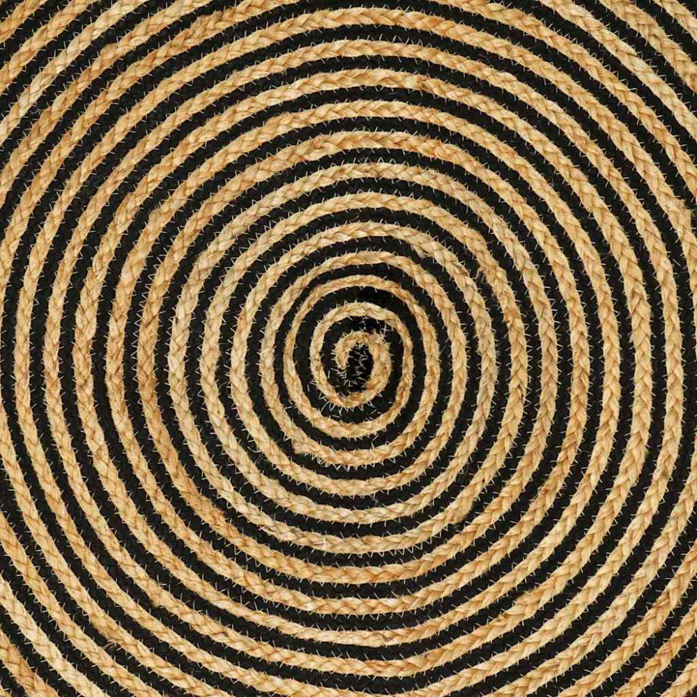 Produktbild för Områdesmattor Svart 100 x 200 cm Jute