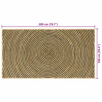Produktbild för Områdesmattor Svart 100 x 200 cm Jute