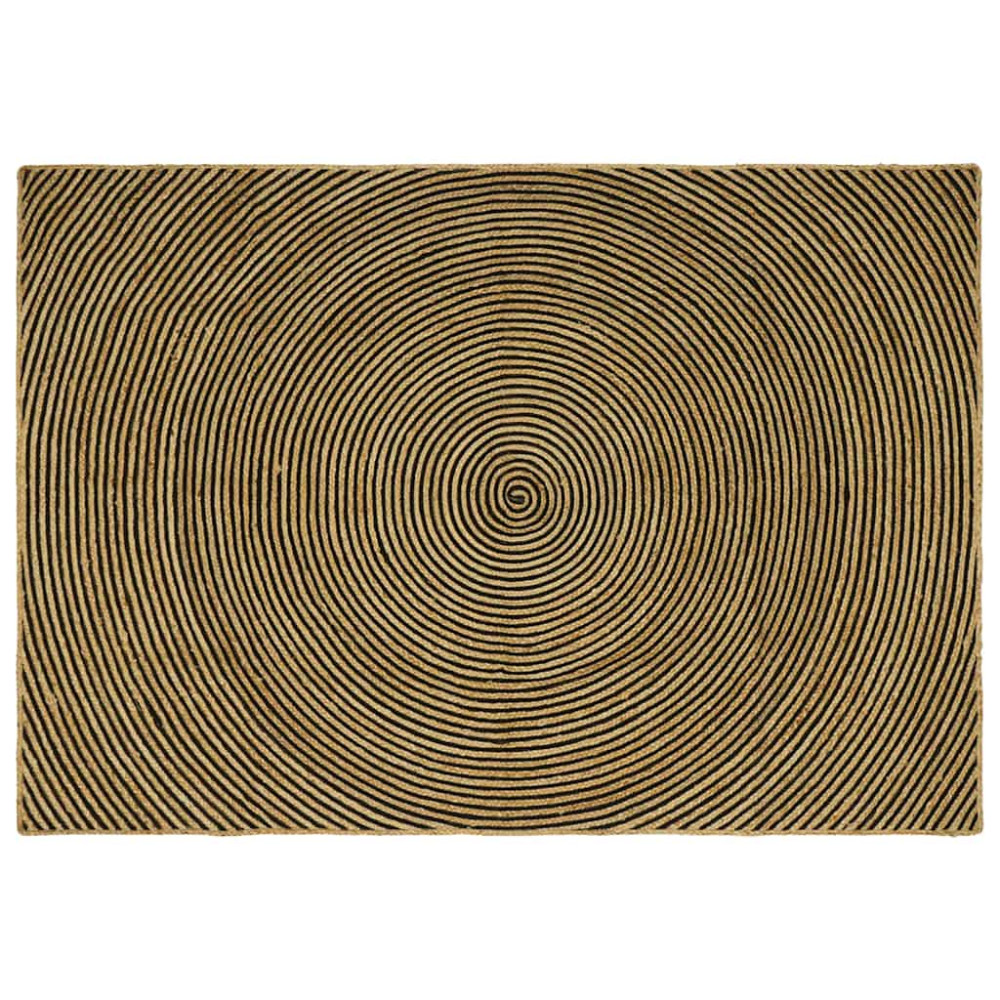 Produktbild för Områdesmattor Svart 160 x 230 cm Jute