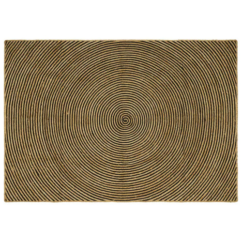 vidaXL Områdesmattor Svart 160 x 230 cm Jute