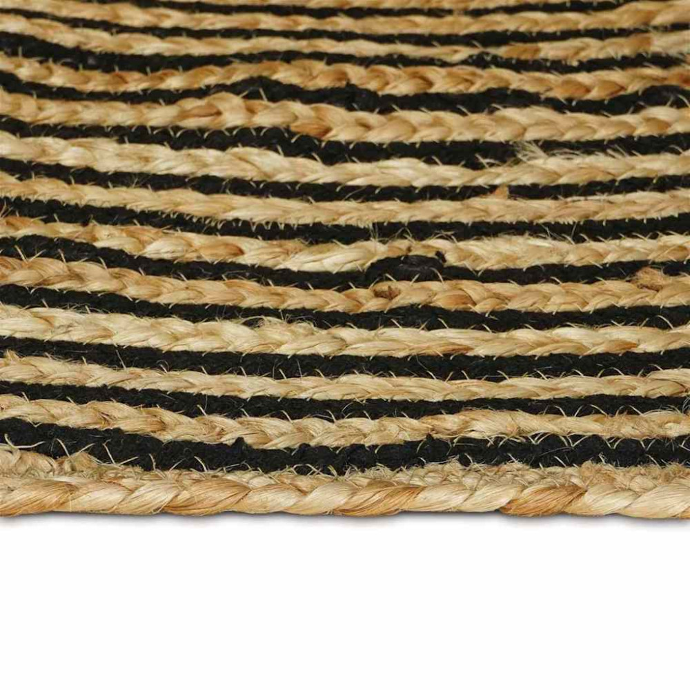 Produktbild för Områdesmattor Svart 160 x 230 cm Jute