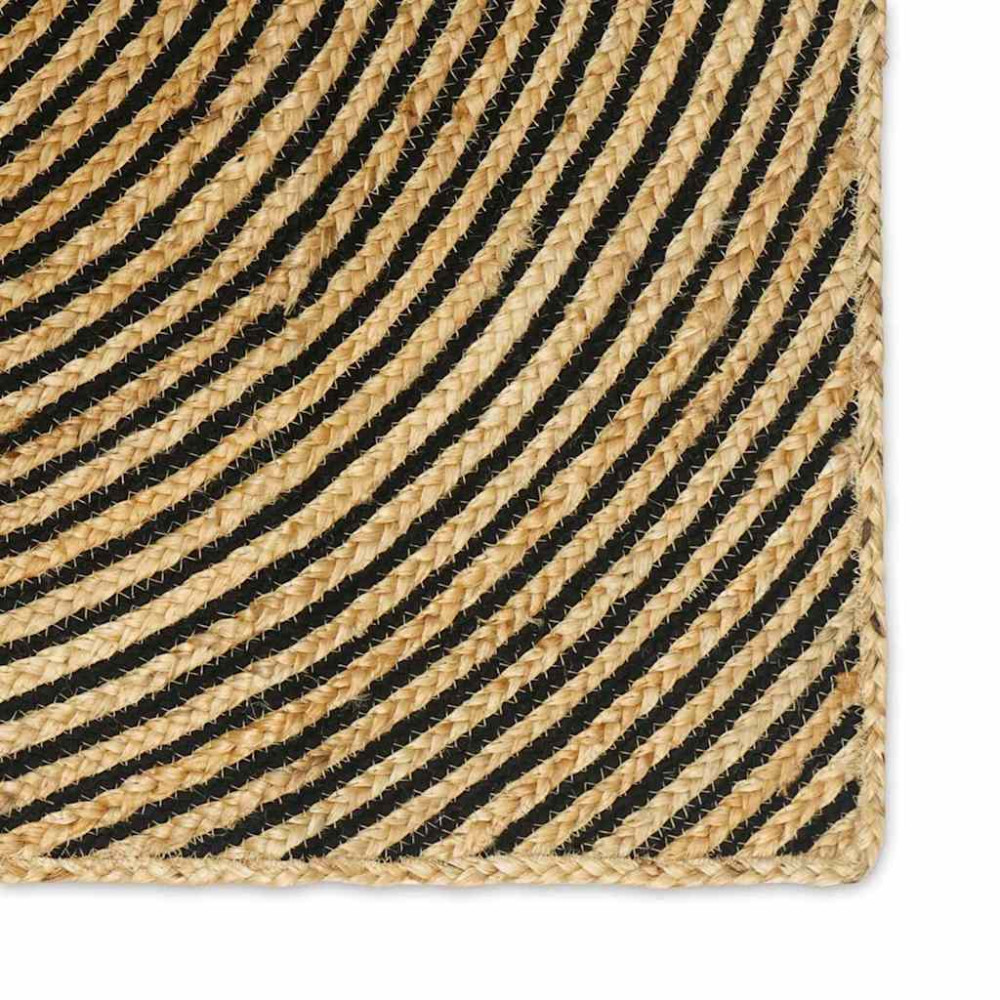Produktbild för Områdesmattor Svart 160 x 230 cm Jute