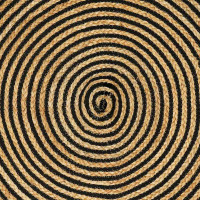 Produktbild för Områdesmattor Svart 160 x 230 cm Jute