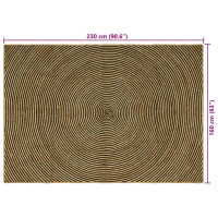 Produktbild för Områdesmattor Svart 160 x 230 cm Jute