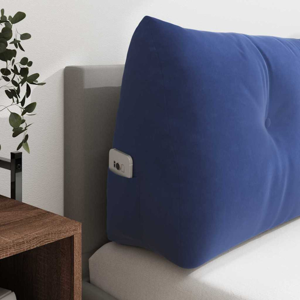 Produktbild för Ryggkudde Polisblå 100 x 24 x 50 cm Sammet