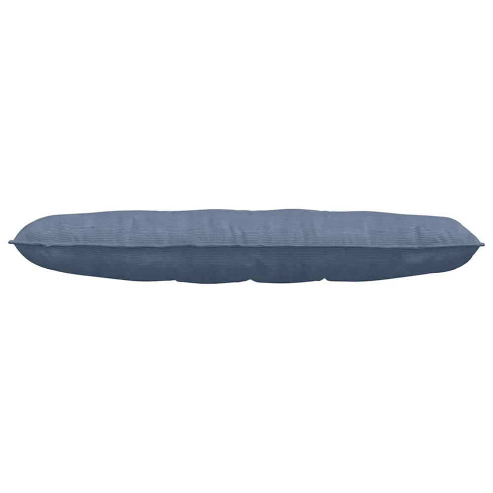 Produktbild för Ryggkudde Blå 140 x 50 cm Kordread tyg