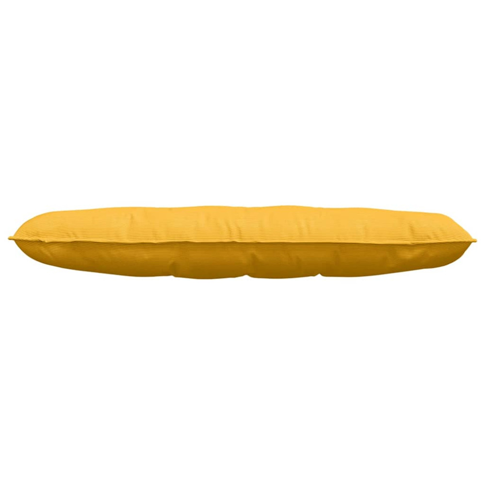Produktbild för Ryggkudde Ljusgul 140 x 50 cm Kordread tyg