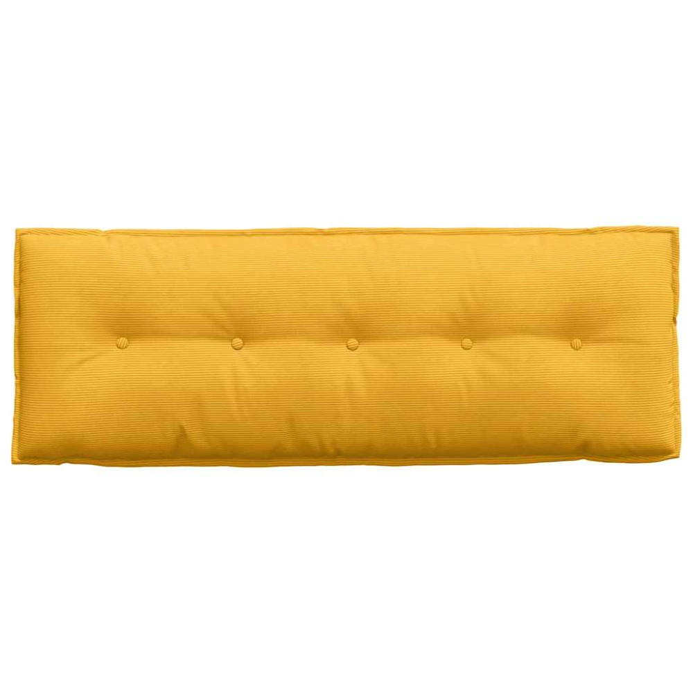 Produktbild för Ryggkudde Ljusgul 140 x 50 cm Kordread tyg