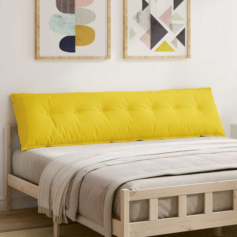 Produktbild för Ryggkudde Ljusgul 200 x 19 x 50 cm tyg
