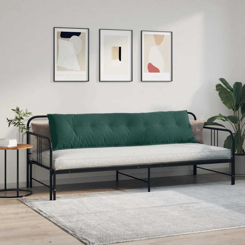 Produktbild för Ryggkudde Mörkgrön 200 x 50 cm Kordread tyg