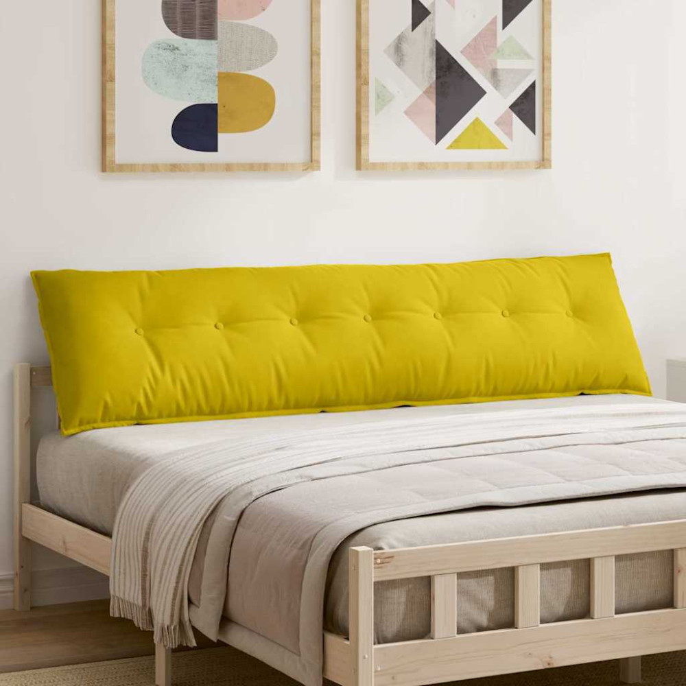 Produktbild för Ryggkudde Gul 200 x 50 cm Kordread tyg