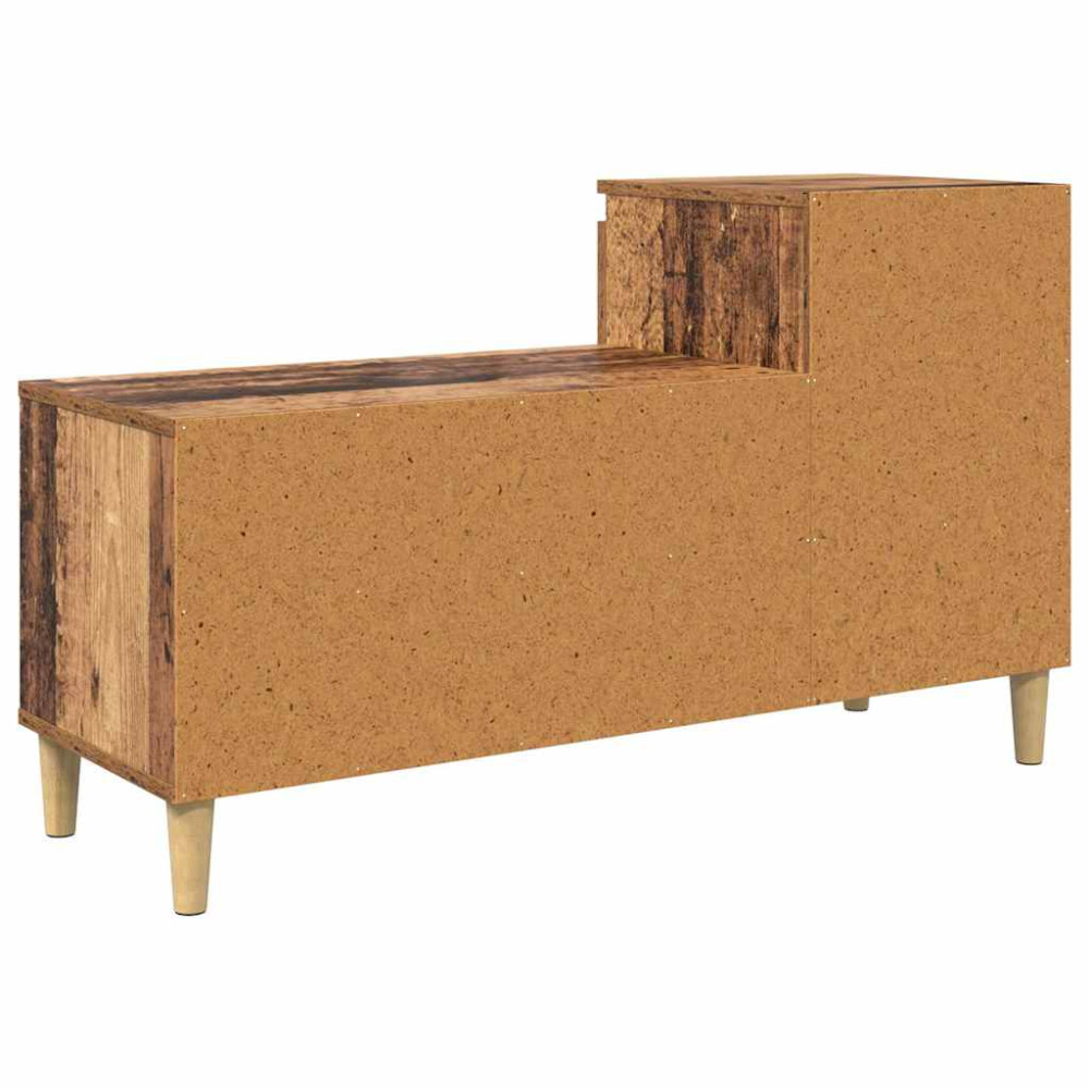 Produktbild för Skoskåp med låda Gammalt trä 102 x 36 x 60 cm Konstruerat trä