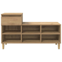 Produktbild för Skoskåp med låda Artisan Ek 102 x 36 x 60 cm Konstruerat trä