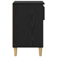 Produktbild för Skoskåp med låda Svart Ek 102 x 36 x 60 cm Konstruerat trä