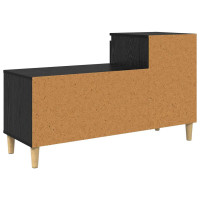 Produktbild för Skoskåp med låda Svart Ek 102 x 36 x 60 cm Konstruerat trä