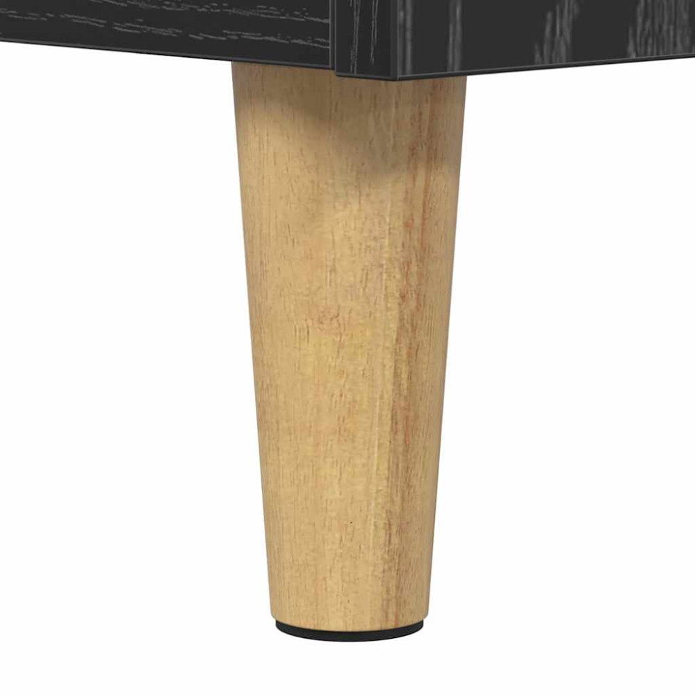 Produktbild för Skoskåp med låda Svart Ek 102 x 36 x 60 cm Konstruerat trä