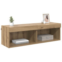 Produktbild för TV Vägghylla 100 x 30 x 30 cm Artisan Ek Konstruerat trä