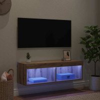 Produktbild för TV Vägghylla 100 x 30 x 30 cm Artisan Ek Konstruerat trä