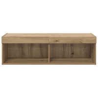 Produktbild för TV Vägghylla 100 x 30 x 30 cm Artisan Ek Konstruerat trä