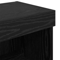 Produktbild för TV Vägghylla med LED Svart Ek 100 x 30 x 30 cm Konstruerat trä