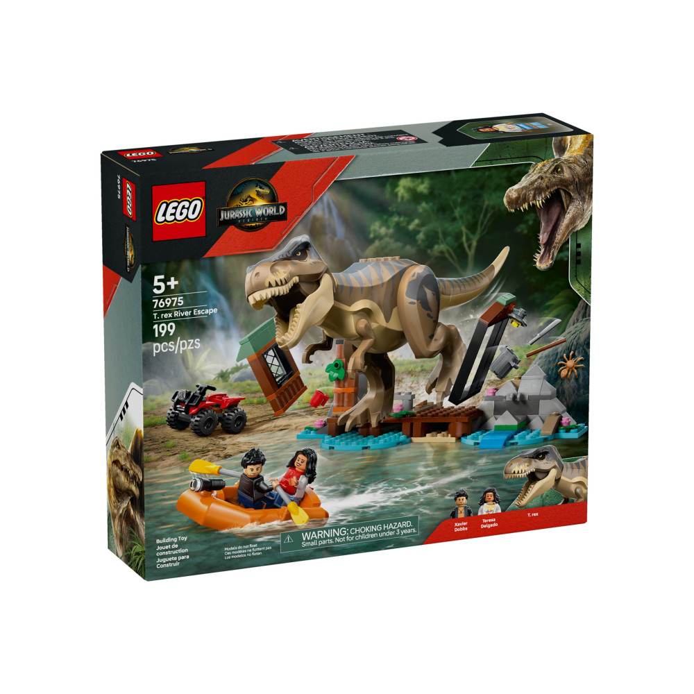 Produktbild för LEGO Jurassic World 76975 - T. rex Flodflykt - byggsats