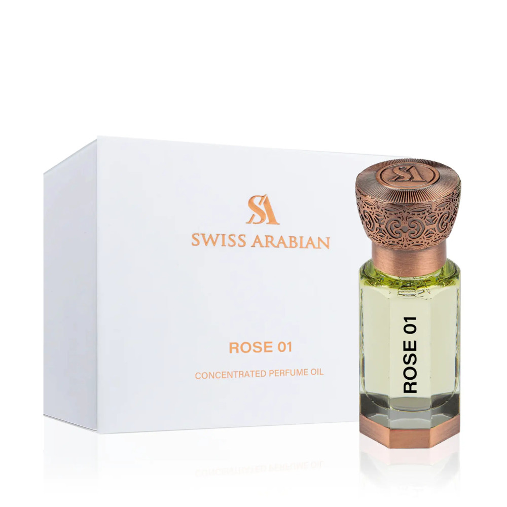 Produktbild för Swiss Arabian Rose 01 concentrated perfumed oil unisex 12 ml