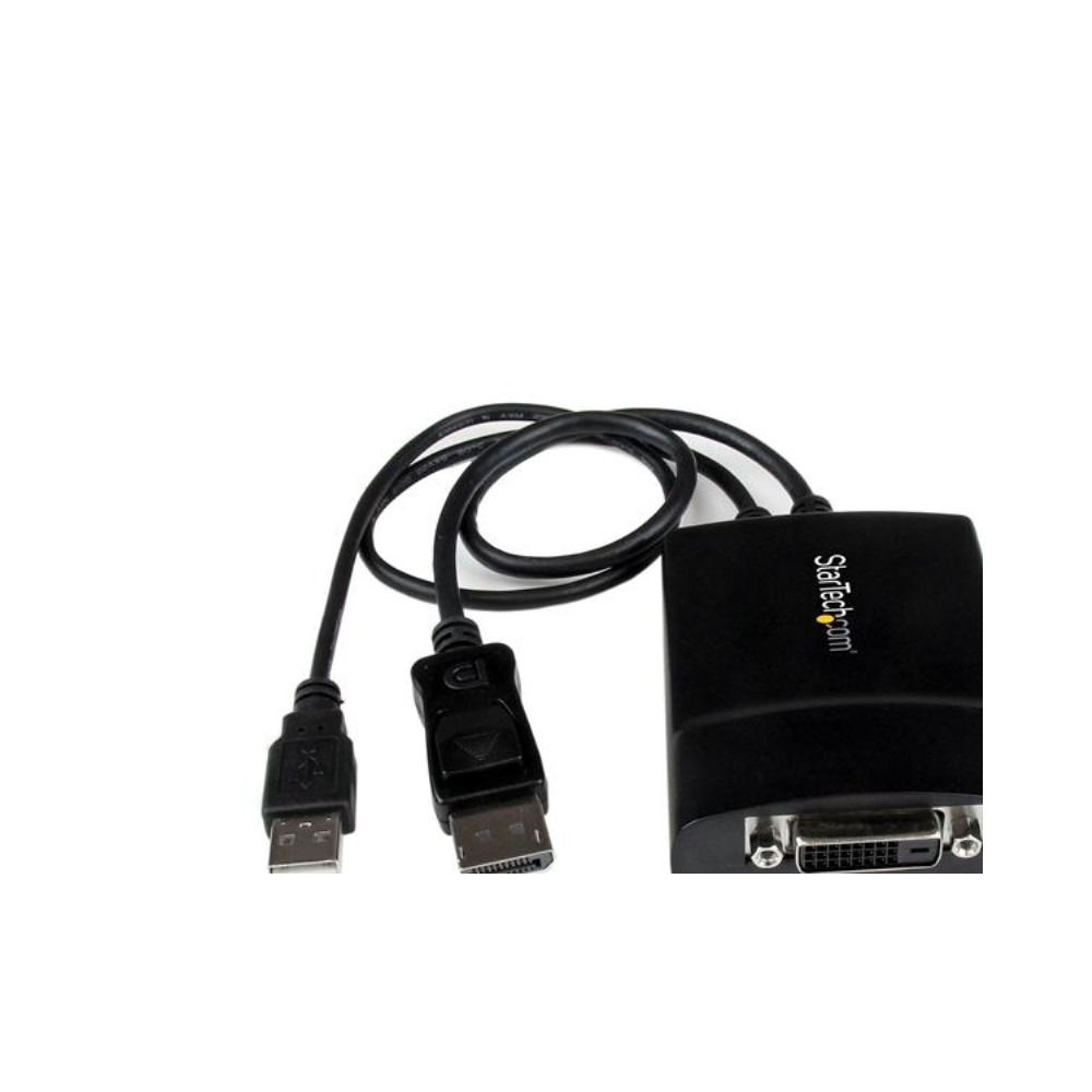 Produktbild för StarTech.com DisplayPort till DVI Dual Link aktiv adapter - DisplayPort till DVI-D adapter videokonverterare 2560x1600 60 Hz - DP 1.2 till DVI-skärm - USB-driven - Låsande DP-kontakt - DisplayPort-/ DVI-adapter - 37 cm