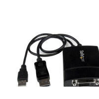 Produktbild för StarTech.com DisplayPort till DVI Dual Link aktiv adapter - DisplayPort till DVI-D adapter videokonverterare 2560x1600 60 Hz - DP 1.2 till DVI-skärm - USB-driven - Låsande DP-kontakt - DisplayPort-/ DVI-adapter - 37 cm