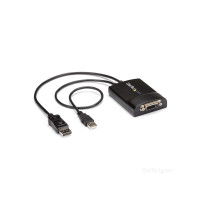 Produktbild för StarTech.com DisplayPort till DVI Dual Link aktiv adapter - DisplayPort till DVI-D adapter videokonverterare 2560x1600 60 Hz - DP 1.2 till DVI-skärm - USB-driven - Låsande DP-kontakt - DisplayPort-/ DVI-adapter - 37 cm