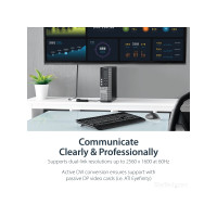 Produktbild för StarTech.com DisplayPort till DVI Dual Link aktiv adapter - DisplayPort till DVI-D adapter videokonverterare 2560x1600 60 Hz - DP 1.2 till DVI-skärm - USB-driven - Låsande DP-kontakt - DisplayPort-/ DVI-adapter - 37 cm