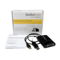 Produktbild för StarTech.com DisplayPort till DVI Dual Link aktiv adapter - DisplayPort till DVI-D adapter videokonverterare 2560x1600 60 Hz - DP 1.2 till DVI-skärm - USB-driven - Låsande DP-kontakt - DisplayPort-/ DVI-adapter - 37 cm