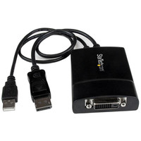 Produktbild för StarTech.com DisplayPort till DVI Dual Link aktiv adapter - DisplayPort till DVI-D adapter videokonverterare 2560x1600 60 Hz - DP 1.2 till DVI-skärm - USB-driven - Låsande DP-kontakt - DisplayPort-/ DVI-adapter - 37 cm
