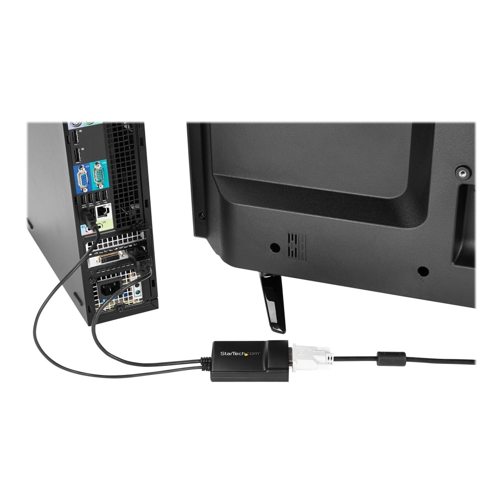 Produktbild för StarTech.com DisplayPort till DVI Dual Link aktiv adapter - DisplayPort till DVI-D adapter videokonverterare 2560x1600 60 Hz - DP 1.2 till DVI-skärm - USB-driven - Låsande DP-kontakt - DisplayPort-/ DVI-adapter - 37 cm