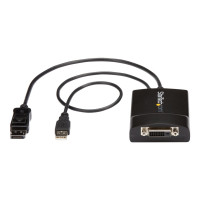 Produktbild för StarTech.com DisplayPort till DVI Dual Link aktiv adapter - DisplayPort till DVI-D adapter videokonverterare 2560x1600 60 Hz - DP 1.2 till DVI-skärm - USB-driven - Låsande DP-kontakt - DisplayPort-/ DVI-adapter - 37 cm