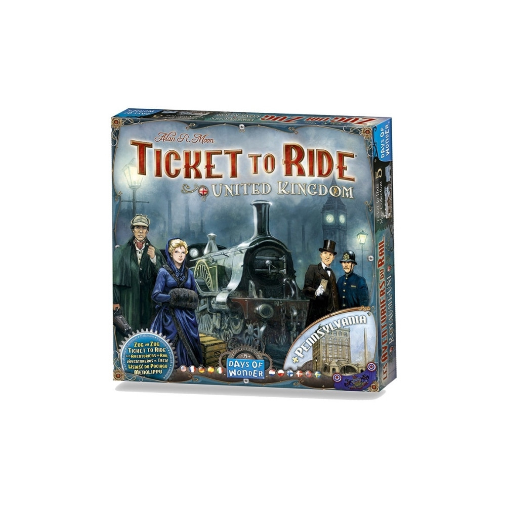 Produktbild för Days of Wonder - Ticket to Ride United Kingdom and Pennsylvania