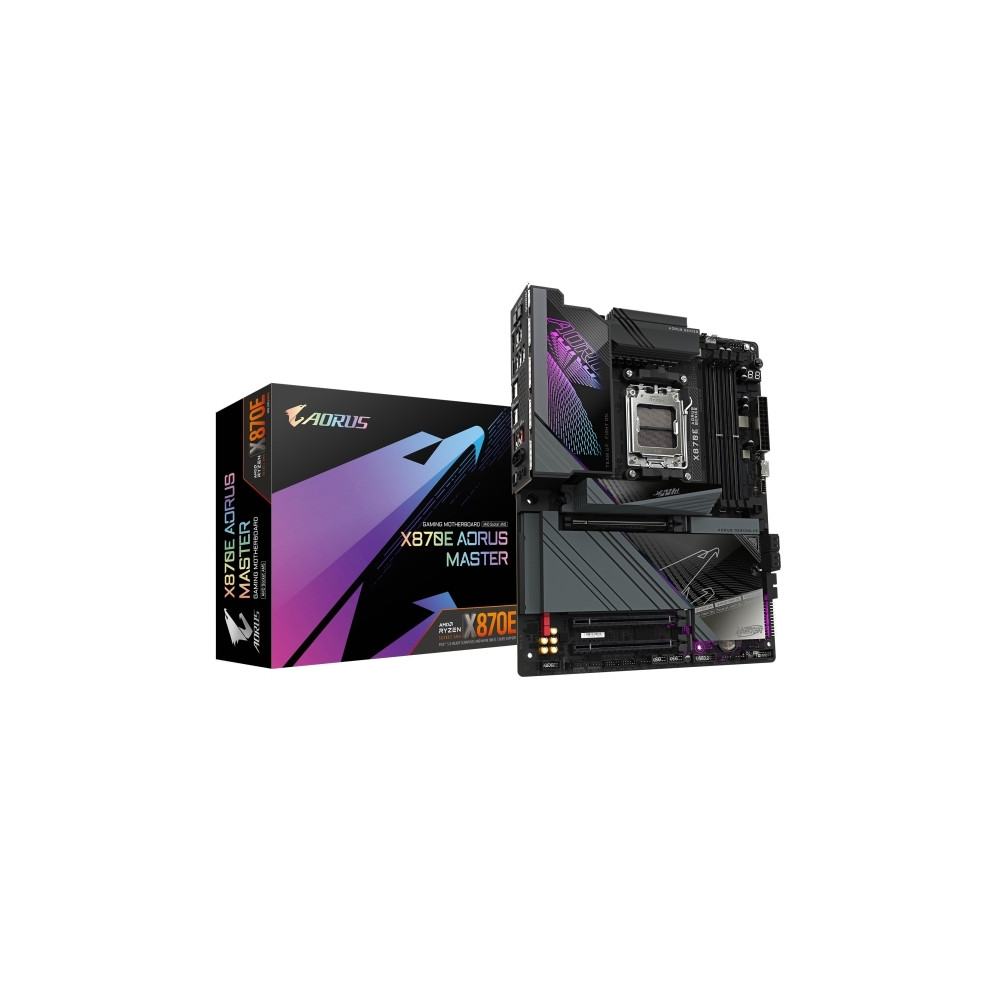 Produktbild för GIGABYTE X870E AORUS MASTER, AMD, AM5-sockel, AMD Ryzen 7000...