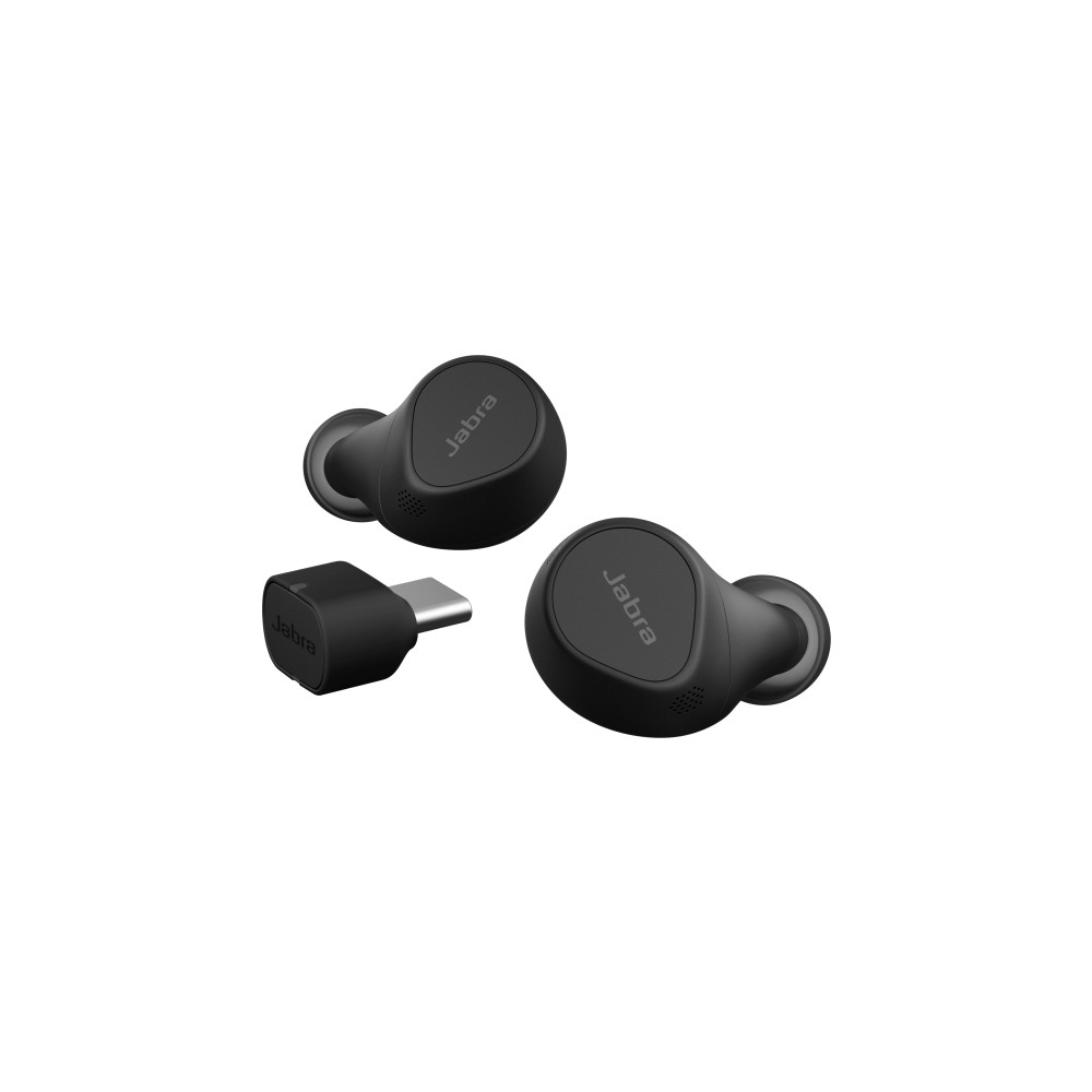 Produktbild för Jabra Evolve2 Buds MS - True wireless-hörlurar med mikrofon - USB-C via Bluetooth-adapter