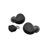 Produktbild för Jabra Evolve2 Buds MS - True wireless-hörlurar med mikrofon - USB-C via Bluetooth-adapter