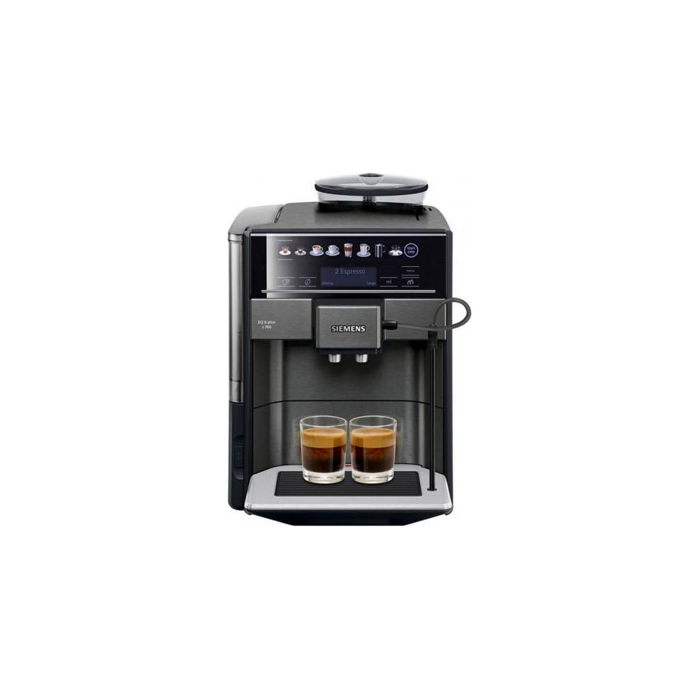 Produktbild för Siemens EQ.6 plus s700 TE657319RW - automatisk kaffekokare med mjölkskummare - 19 bar - mörkt rostfritt stål