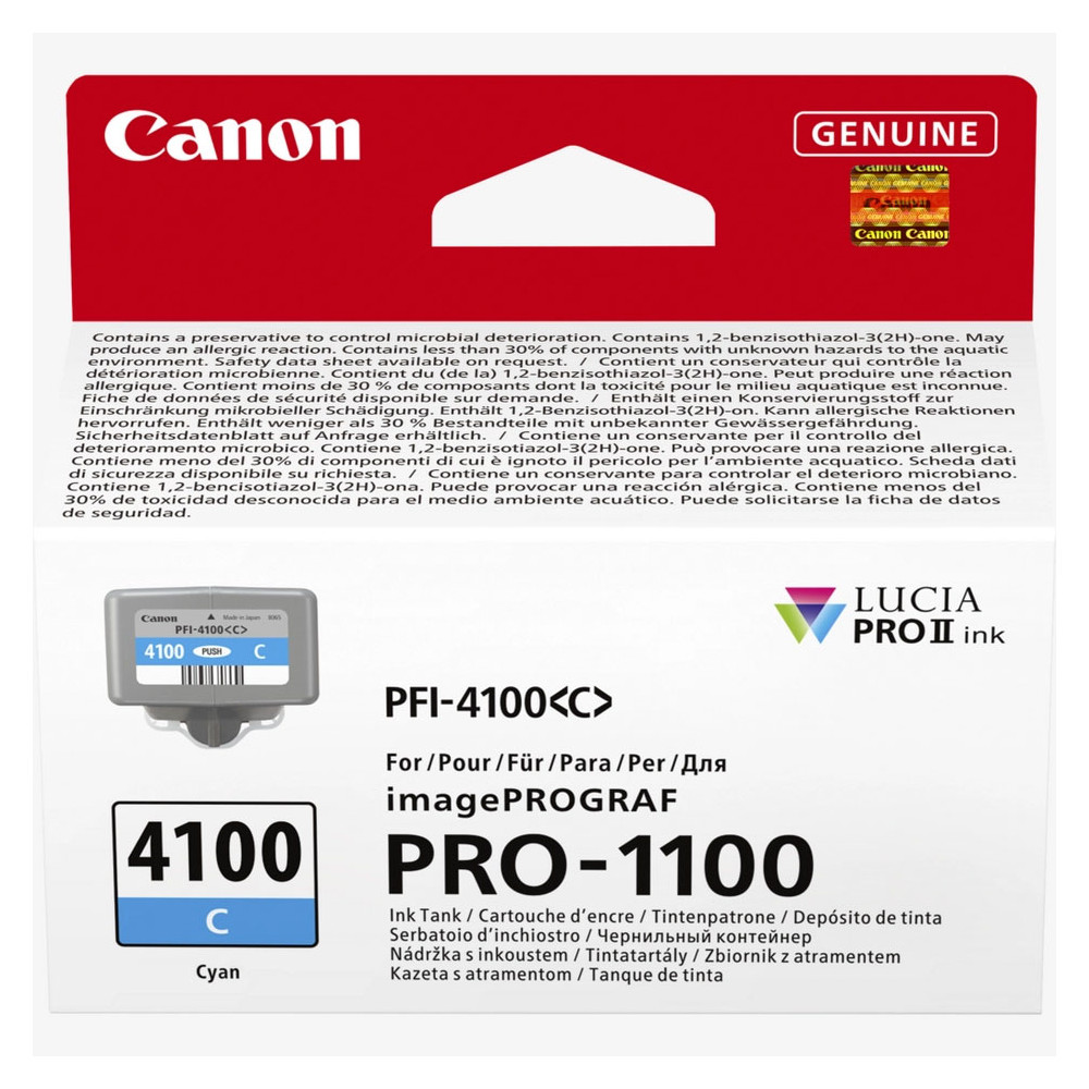 Produktbild för Ink 6778C001 PFI-4100 Cyan