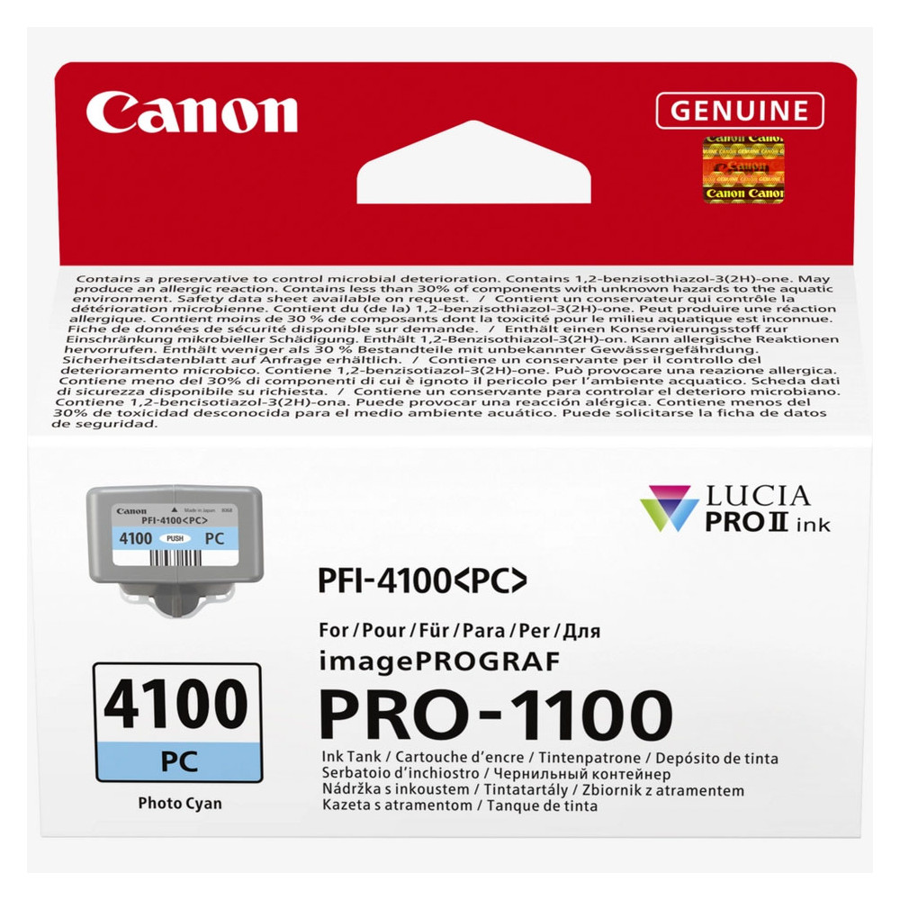 Produktbild för Ink 6781C001 PFI-4100 Photo Cyan