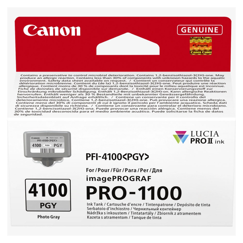 Produktbild för Ink 6784C001 PFI-4100 Photo Grey