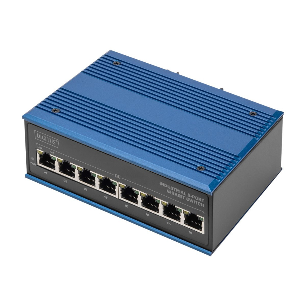 Produktbild för DIGITUS Industrial - switch - 8 portar - ohanterad