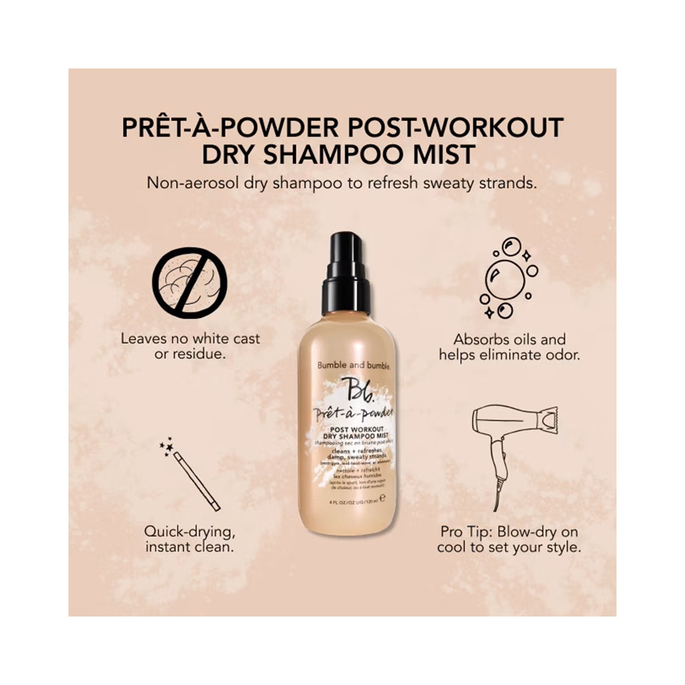 Produktbild för Prêt-À-Powder Post Workout Dry Shampoo Mist 120ml