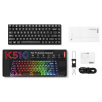 Produktbild för Lenovo Legion K510 Mini Pro - tangentbord - 75% compact - QWERTY - Amerikansk engelska - genomskinlig, svart Inmatningsenhet
