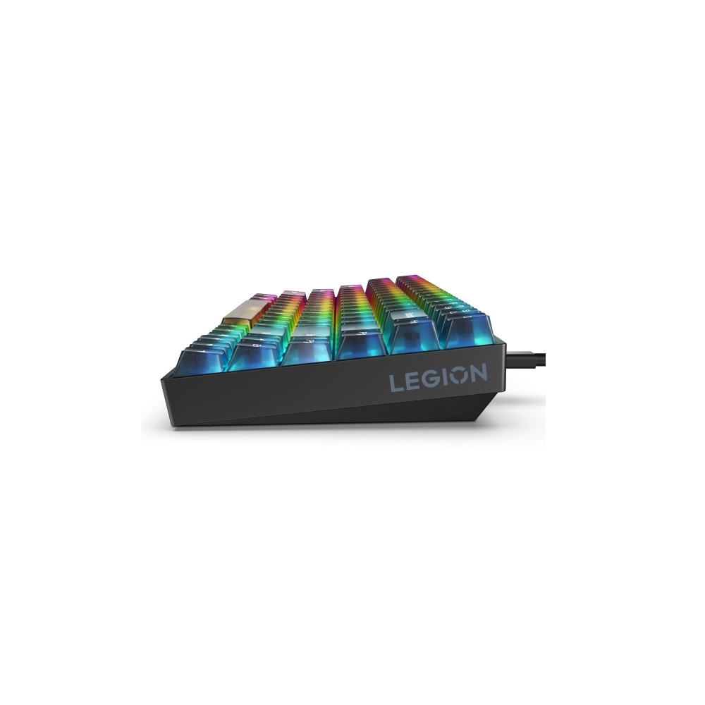 Produktbild för Lenovo Legion K510 Mini Pro - tangentbord - 75% compact - QWERTY - Amerikansk engelska - genomskinlig, svart Inmatningsenhet