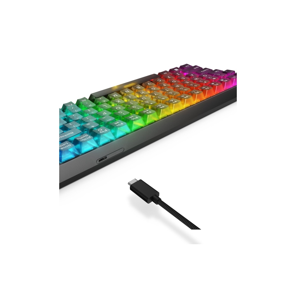 Produktbild för Lenovo Legion K510 Mini Pro - tangentbord - 75% compact - QWERTY - Amerikansk engelska - genomskinlig, svart Inmatningsenhet